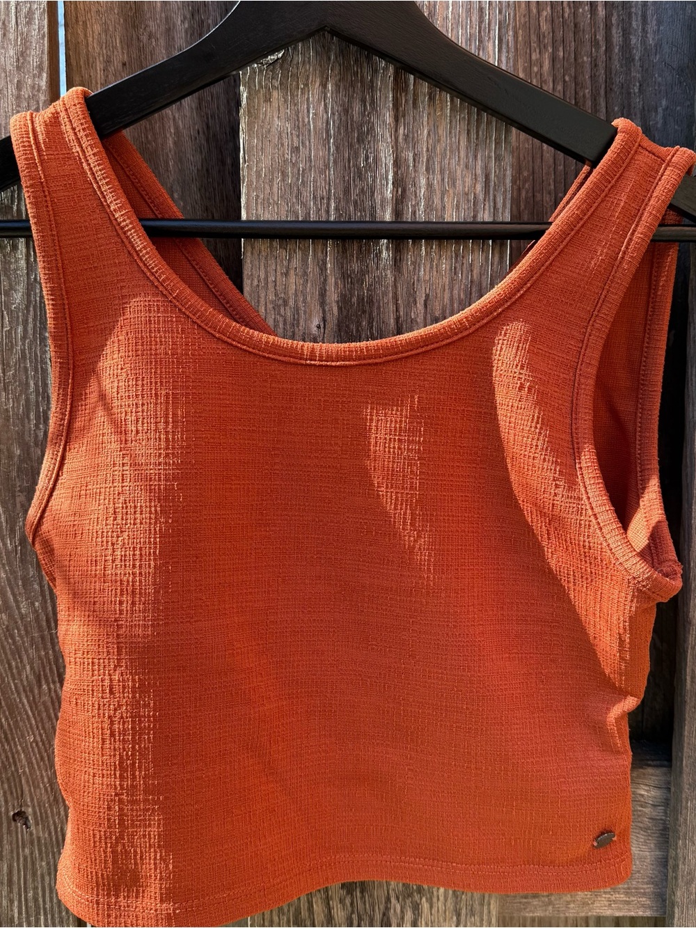 Roxy Rust Orange Cropped Tank Top